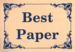 Best Paper Award